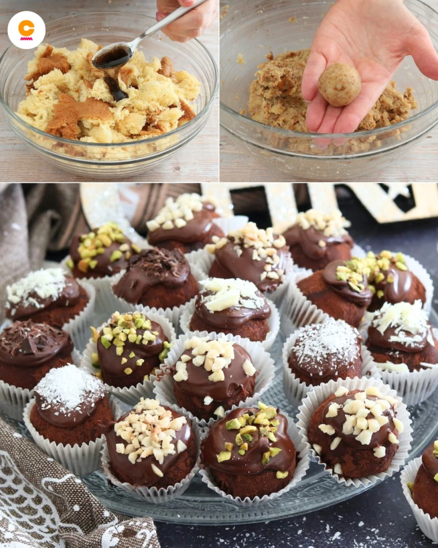 Tartufi di pandoro e panettone