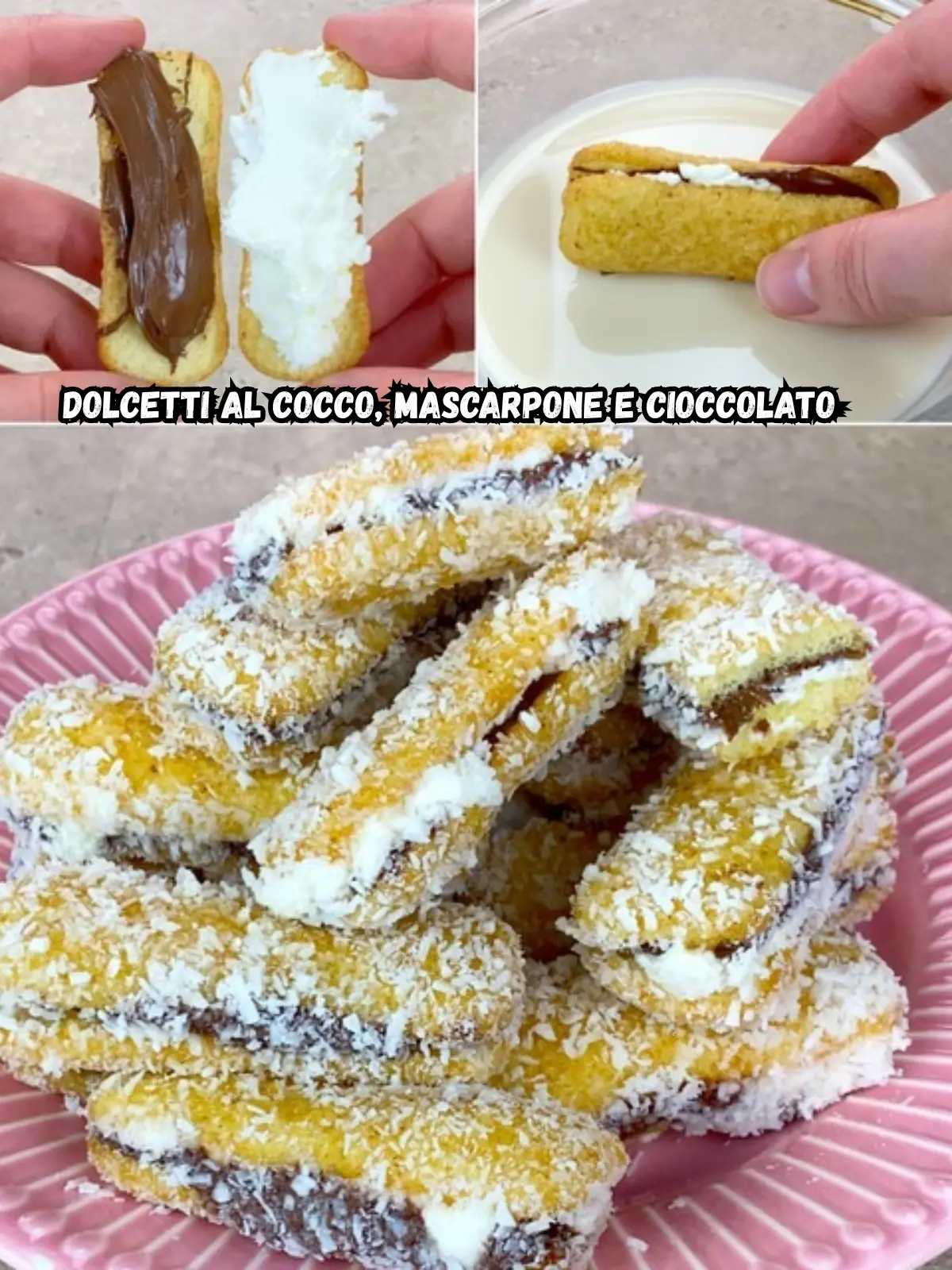 Dolcetti al cocco, mascarpone e cioccolato: una delizia veloce e irresistibile per la merenda