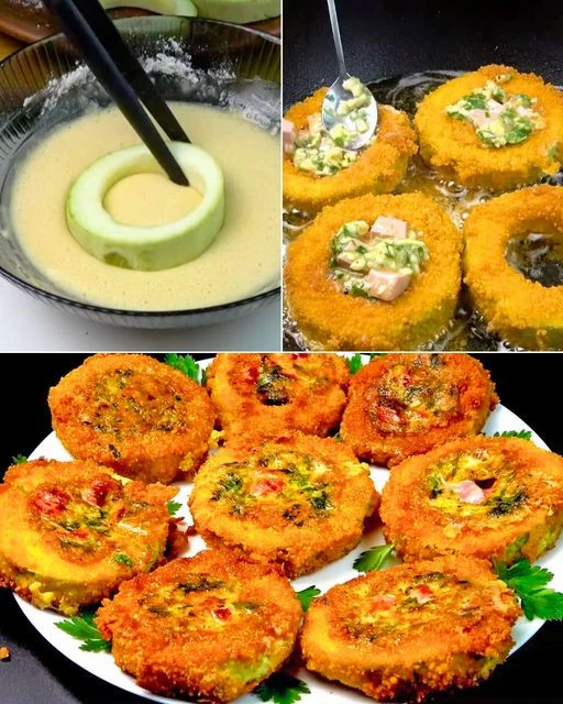 Anelli di zucchine ripieni