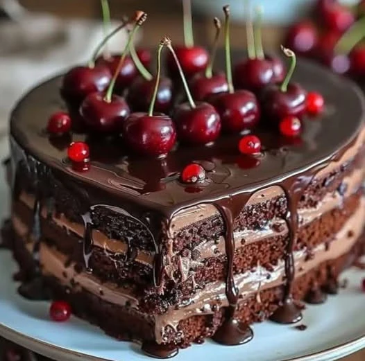 Torta dei sogni al cioccolato e ciliegie😋💕