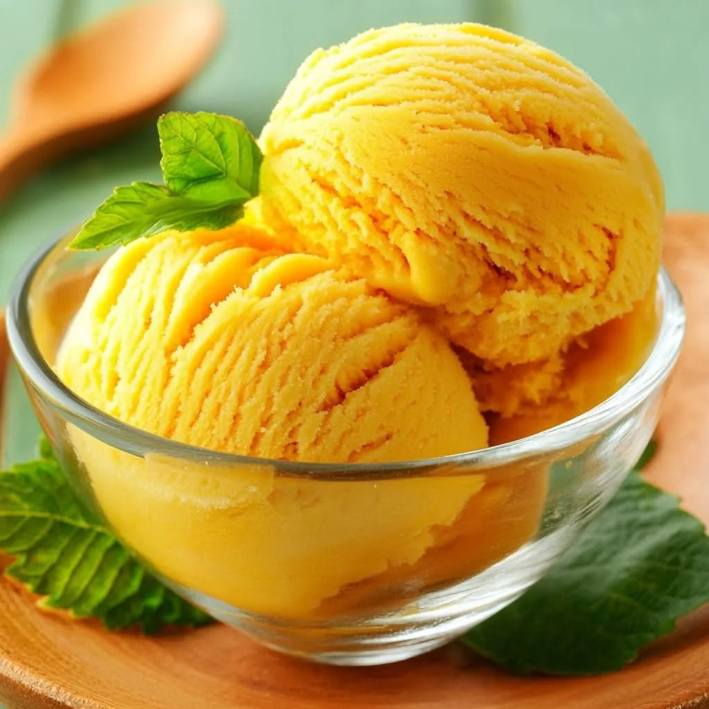Gelato Cremoso Fatto in Casa al Mango