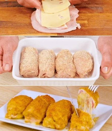 INVOLTINI DI POLLO FRITTI CON FORMAGGIO
