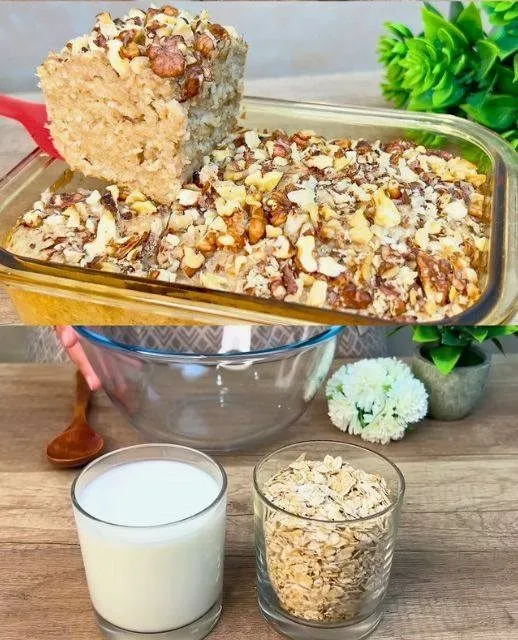 Torta d’avena sana per la colazione: una delizia mattutina senza farina e senza zucchero