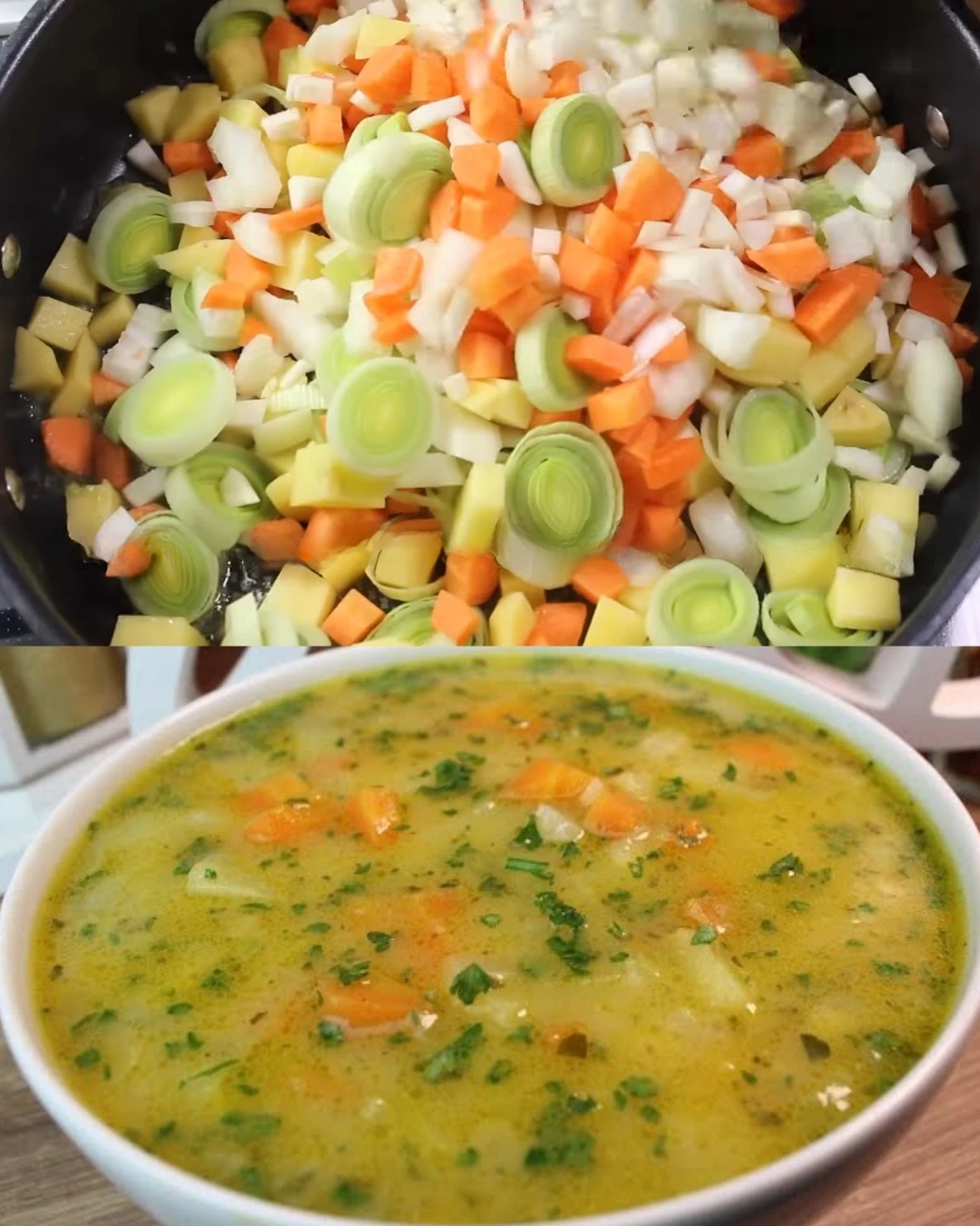 zuppa di verdure abbondante fatta in casa una delizia confortante