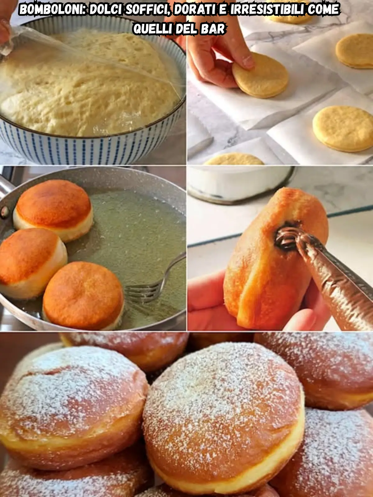 Bomboloni: dolci soffici, dorati e irresistibili come quelli del bar