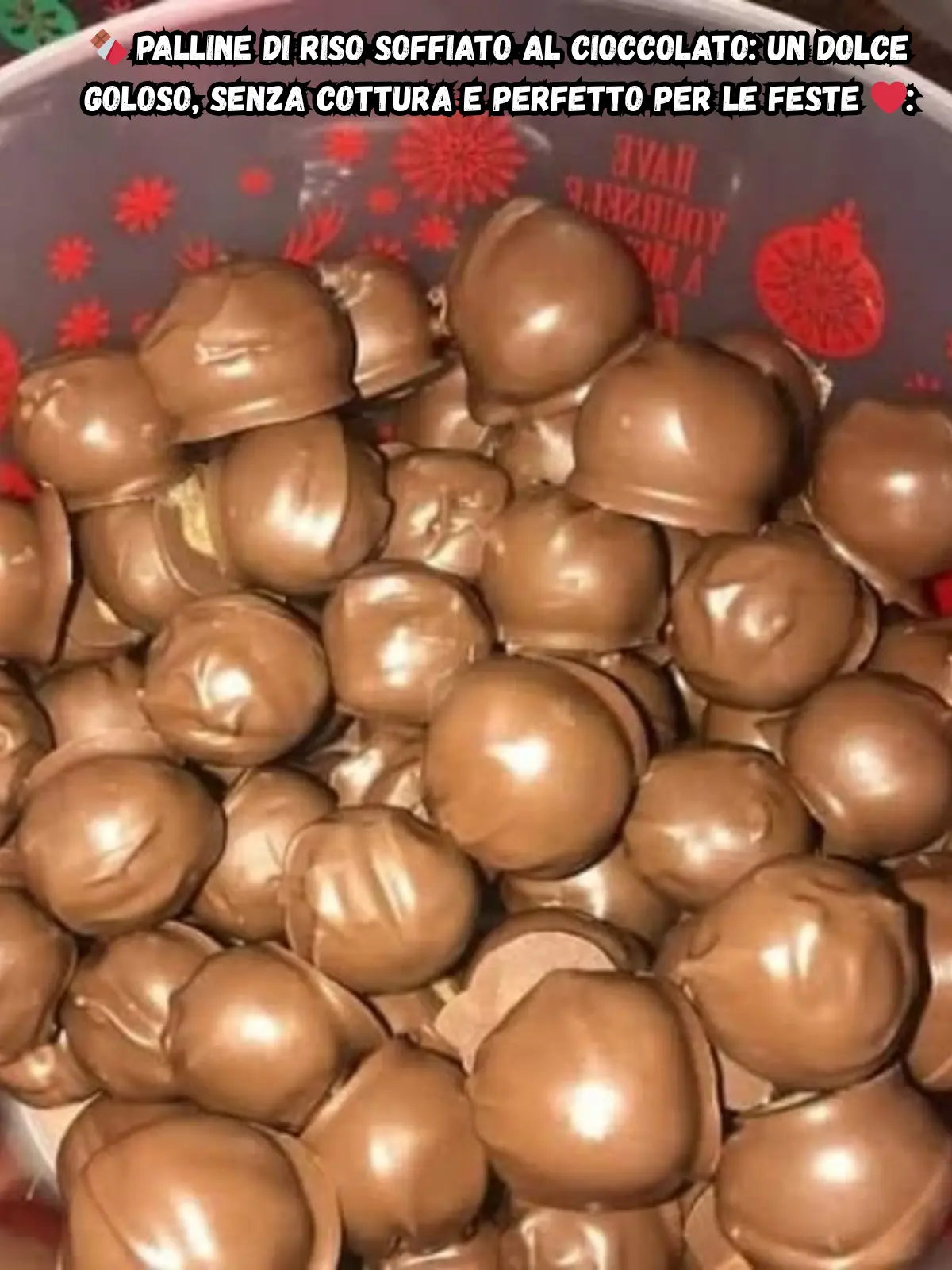 Palline di Riso Soffiato al Cioccolato: un dolce goloso, senza cottura e perfetto per le feste
