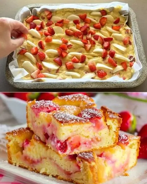 TORTA FRAGOLE E MELE