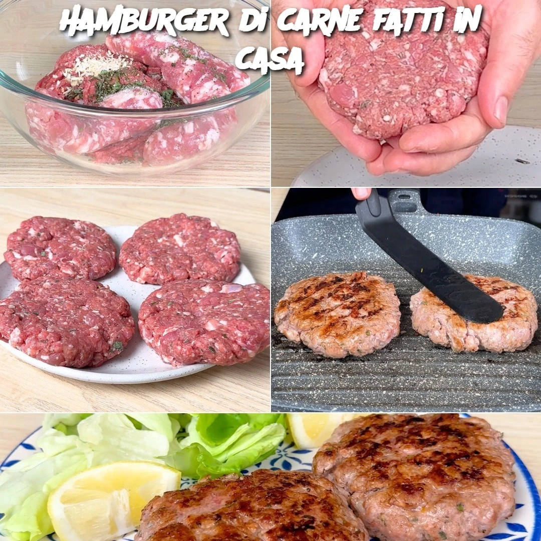 Hamburger di carne fatti in casa