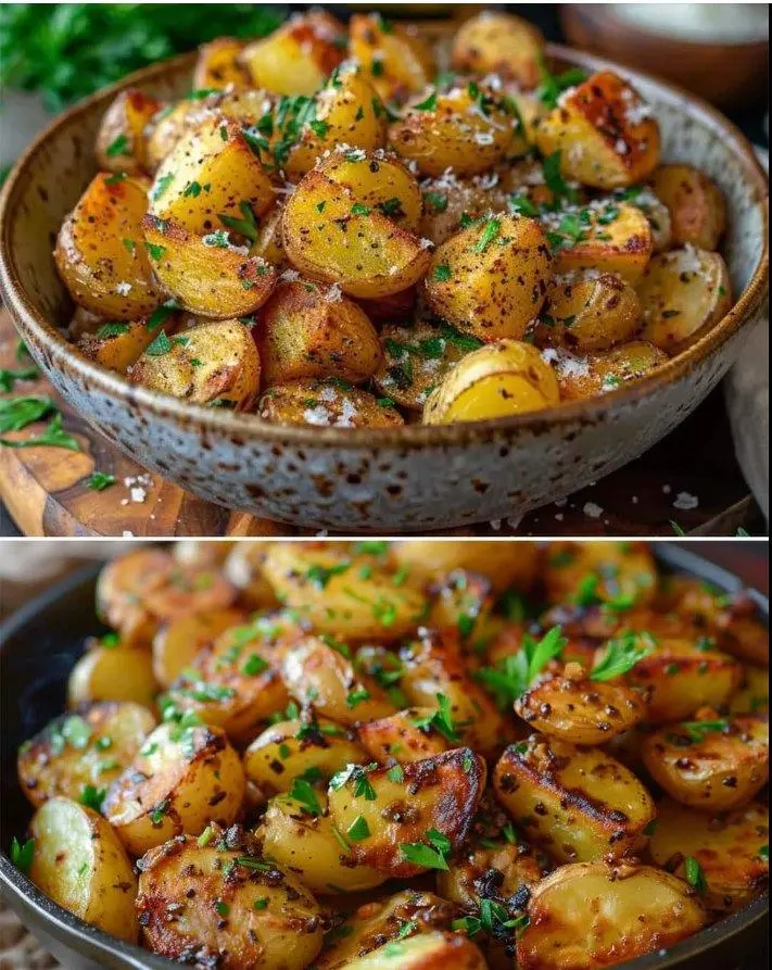 Patate al forno con aglio e burro