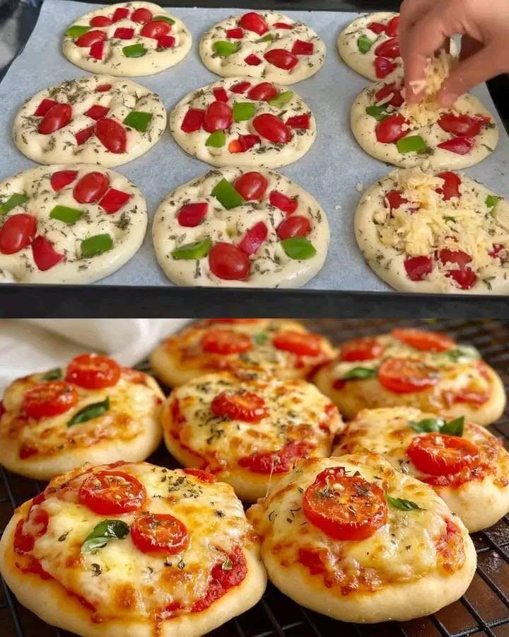 Hai mai preparato le mini pizze in casa? Sono soffici, profumate e puoi farcirle come vuoi! Scrivimi nei commenti con il tuo ingrediente preferito: olive nere, scamorza o salame piccante?