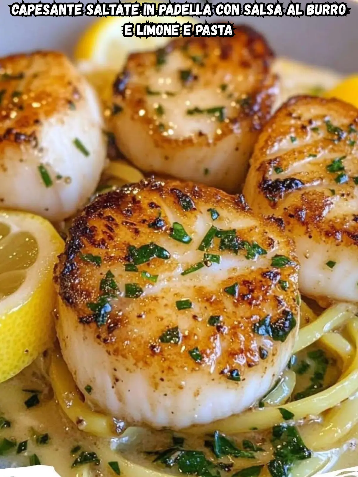 Capesante Saltate in Padella con Salsa al Burro e Limone e Pasta: Un Piatto Elegante e Saporito