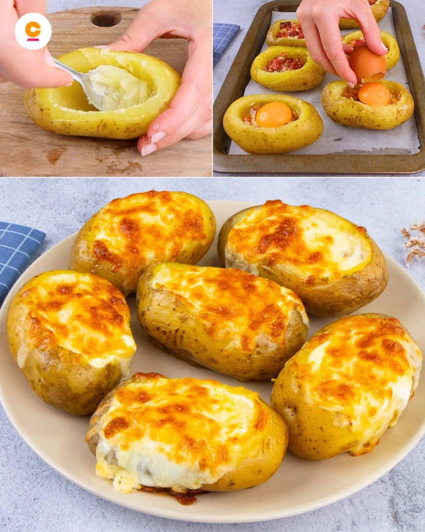Patate farcite al forno