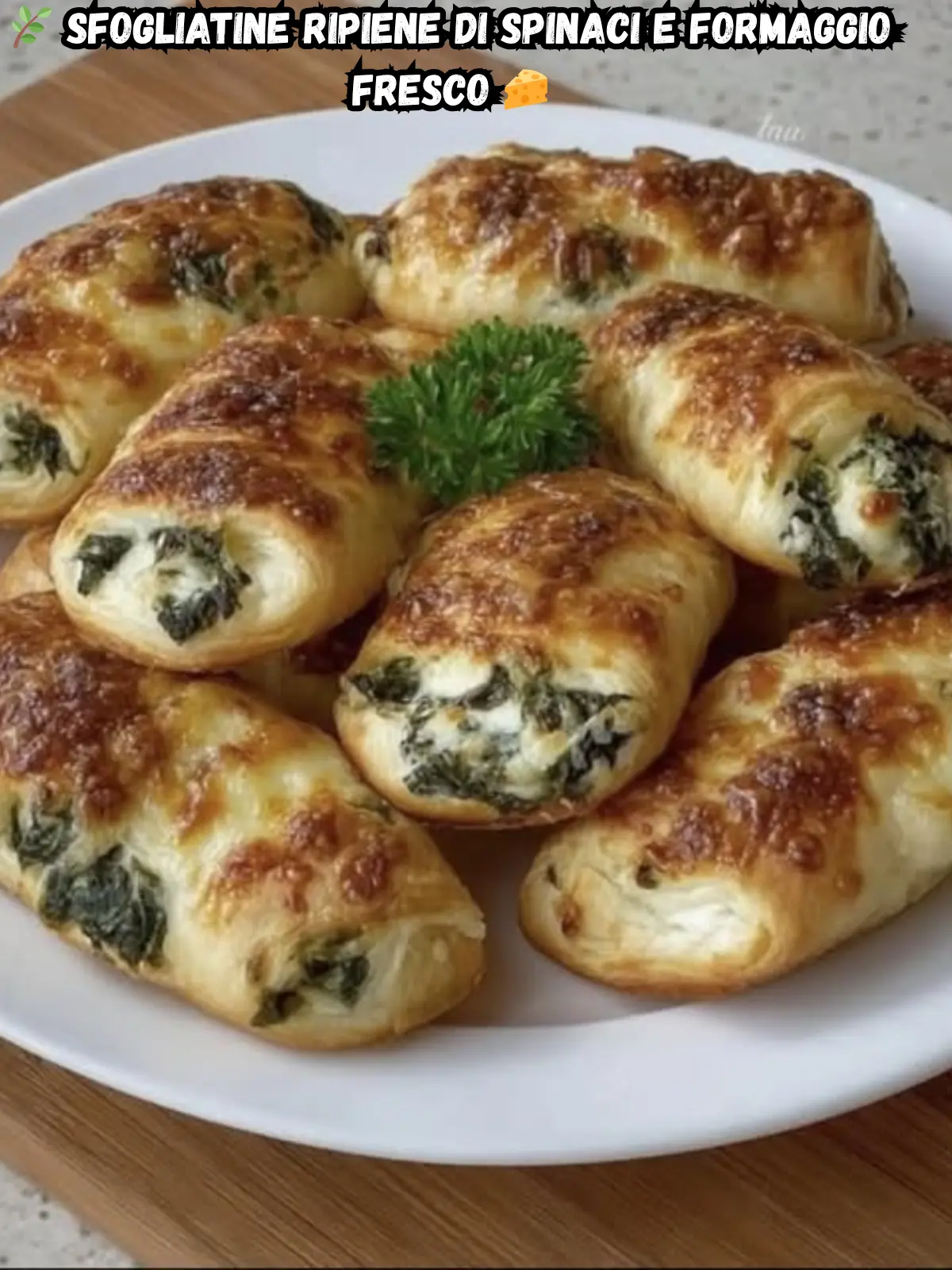 Sfogliatine Ripiene di Spinaci e Formaggio Fresco