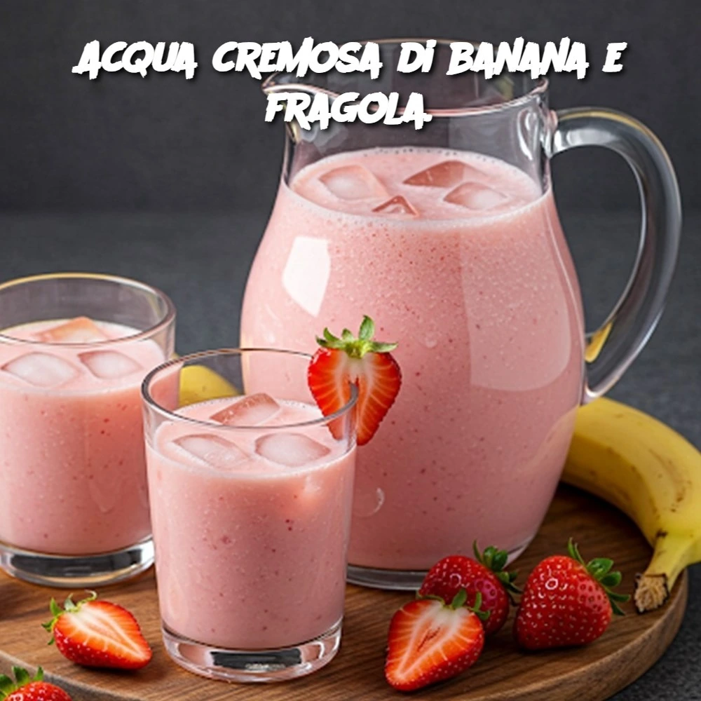 Acqua cremosa di banana e fragola.